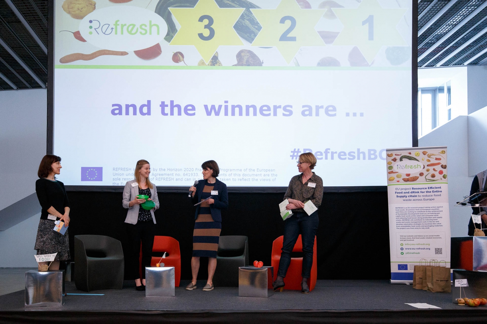 The award ceremony was presented by Elena von Sperber from REFRESH partner Ecologic Institute, Germany. The award ceremony was presented by Elena von Sperber from REFRESH partner Ecologic Institute, Germany.